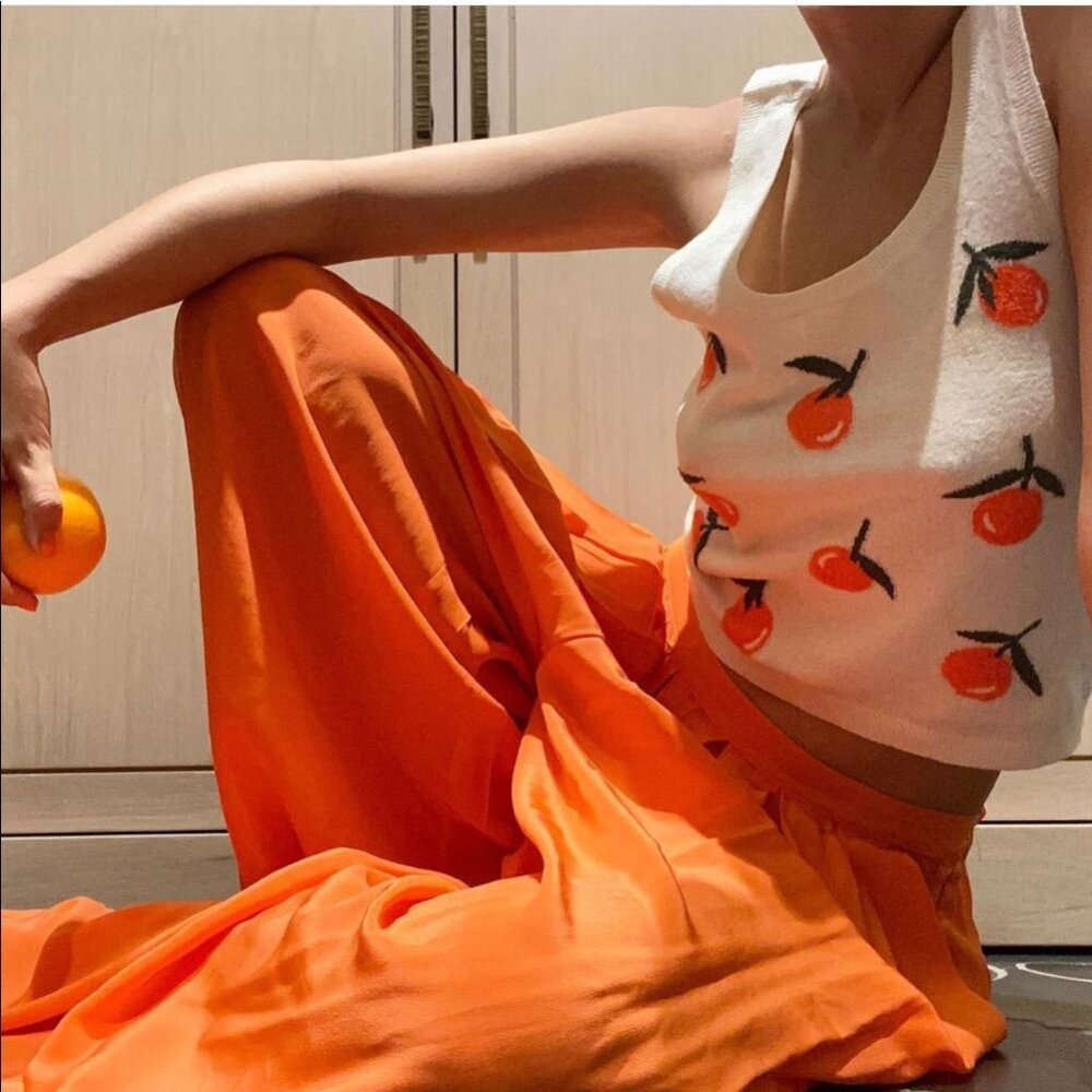 Lou & Grey Orange Sweater Tank | Size XL
